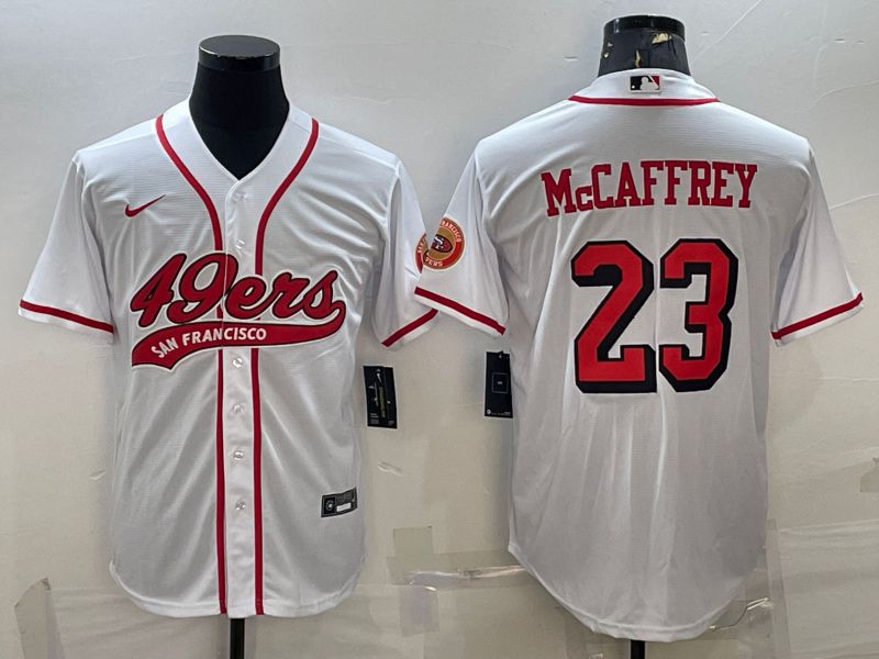 Men San Francisco 49ers #23 Mccaffrey White 2022 Nike Co branded NFL Jerseys->san francisco 49ers->NFL Jersey
